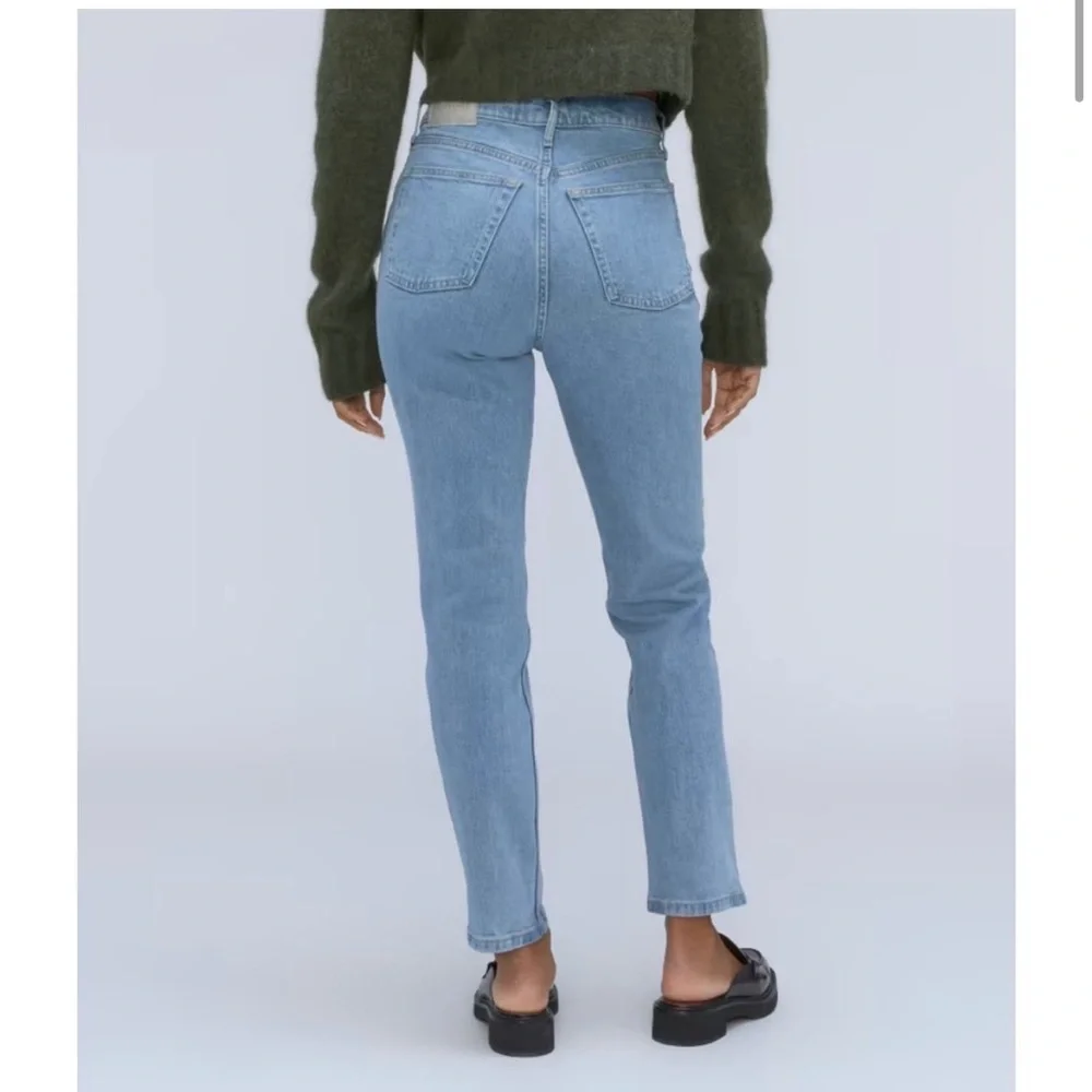 NWT Everlane The Original‎ Cheeky Cotton Jean Stone Washed Sky 27 Straight Crop